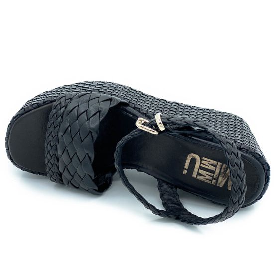 Босоножки Mimmu черные кожаные - фото 5, FGODIVA-5 MIM NERO