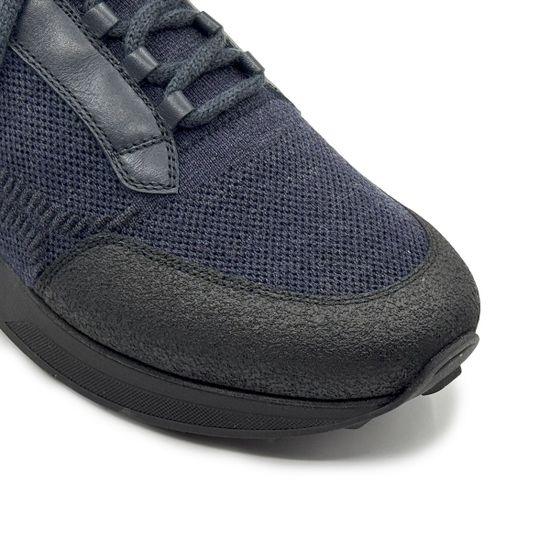 Кроссовки GIAMPIERONICOLA синие/черные кожа/текстиль на байке - фото 6, M393148A GPN BLU