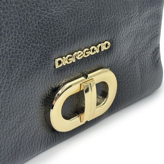 Сумка кросс-боди Di Gregorio черная кожаная - фото 4, 8940 DG NERO