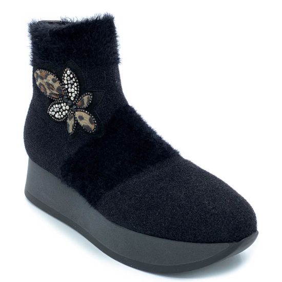 Ботинки Marzetti черные войлок демисезонные - фото 2, 