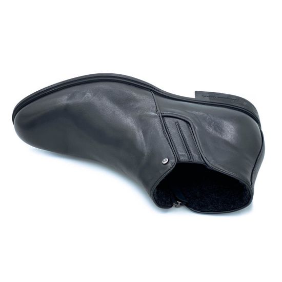 Ботинки Giampieronicola черные кожаные войлок - фото 5, 