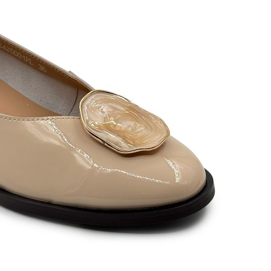 Туфли TUFFONI бежевые лакированные кожаные - фото 6, 2426001PL TUF LAK BEIGE