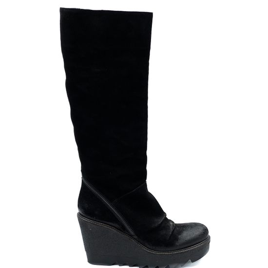 Сапоги Fru.it черные замшевые байка - фото 1, 1749BM FR