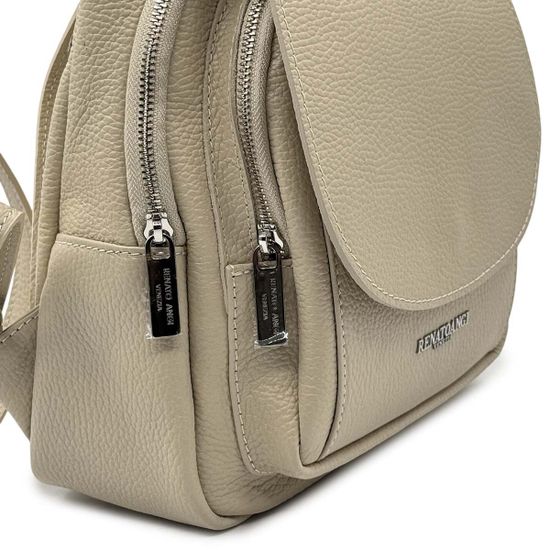 Сумка-рюкзак Renato Angi бежевая кожаная - фото 4, 3360401 RA BEIGE