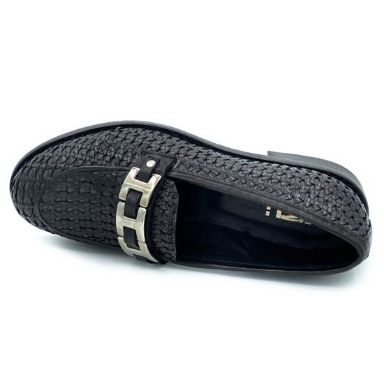 Лоферы Mimmu черные кожаные - фото 5, F303M1 MIM