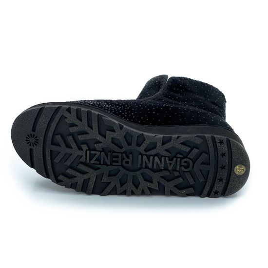 Ботинки Gianni Renzi черные замшевые МЕХ - фото 4, 