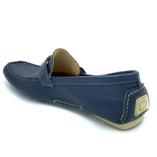 Мокасины Ernesto Dolani синие кожаные - фото 3, 