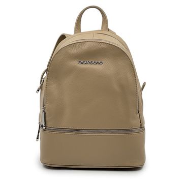 Сумка-рюкзак Di Gregorio бежевая &quot;Cappuccino&quot; кожаная - фото 1, 8509 DG CAPPUCCINO