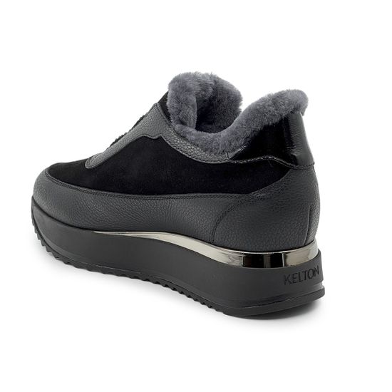 Полуботинки KELTON черные замша/кожа на меху - фото 3, AI0120M KEL NERO