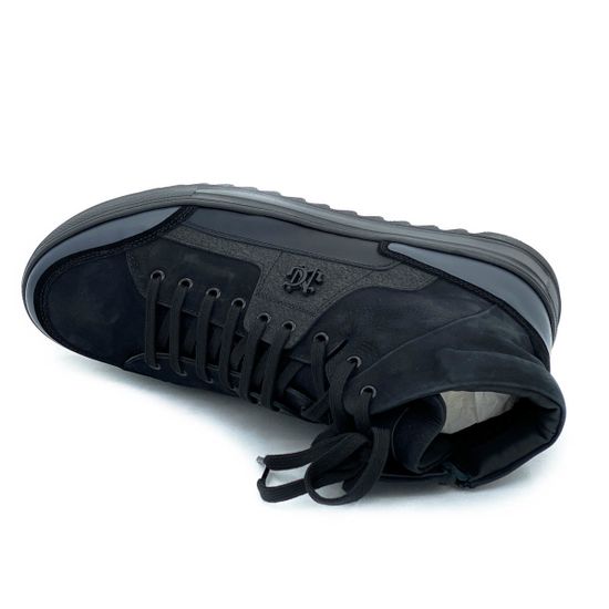 Ботинки Giampieronicola синие МЕХ комбинация кожи и замши - фото 5, 