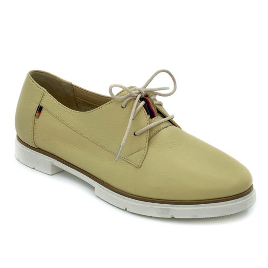 Полуботинки Cover желтые кожаные - фото 2, 