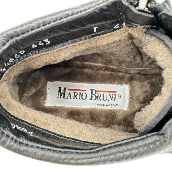 Ботинки Mario Bruni черные кожаные на меху - фото 7, 14860 MB NERO