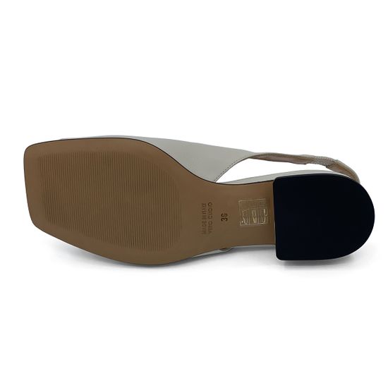 Босоножки MOTCLE бежевые кожаные - фото 4, 