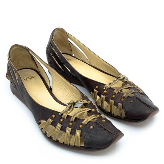 Балетки Fru.it коричневые кожаные - фото 5, 