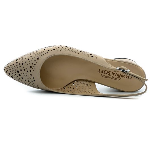 Туфли Donna Soft бежевые кожаные - фото 5, MOT0871 DS