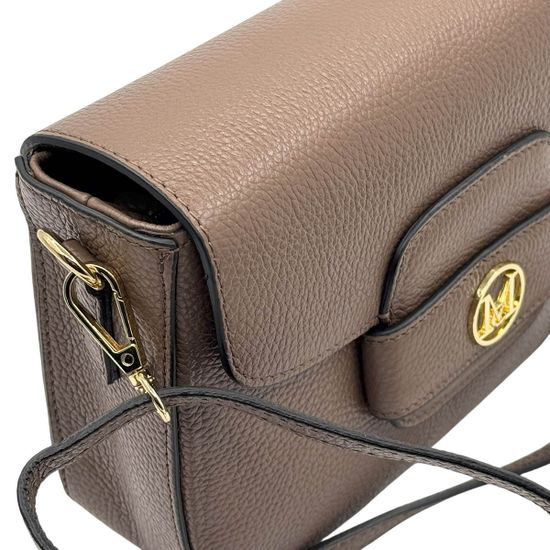 Сумка кросс-боди MOT-CLE кожаная коричневая - фото 4, VNT MOT MORO