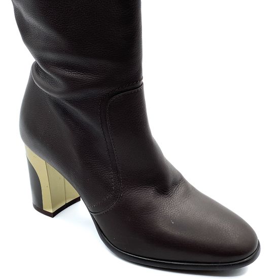 Сапоги Ilasio Renzoni темно-коричневые байка - фото 6, 