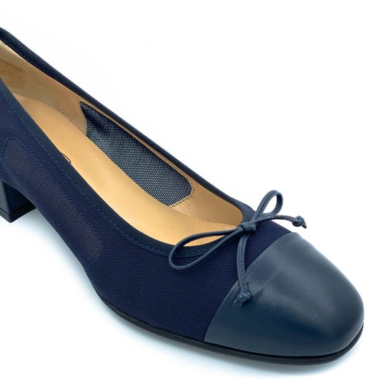 Туфли Donna Soft синие комбинация кожи и текстиля - фото 6, 
