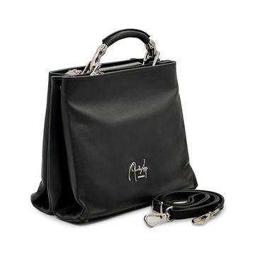 Сумка Renato Angi черная кожаная с металлической ручкой - фото 2, 3507281 RA NERO