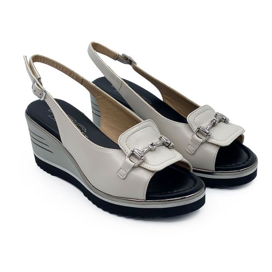 Босоножки Donna Soft бежевые кожаные - фото 7, DS2054 DS