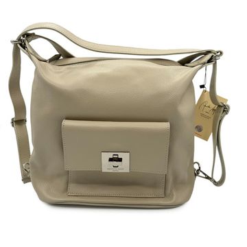 Сумка-рюкзак Renato Angi бежевая кожаная - фото 1, 3254701 RA BEIGE