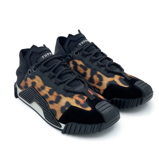 Кроссовки Tuffoni кожа/замша черные/леопард - фото 8, 