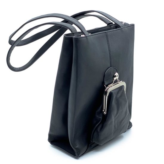 Сумка Renato Angi черная кожаная - фото 2, 