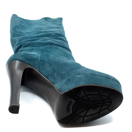 Сапоги Gianmarco Lorenzi замша синие демисезонные - фото 4, 9618 GML