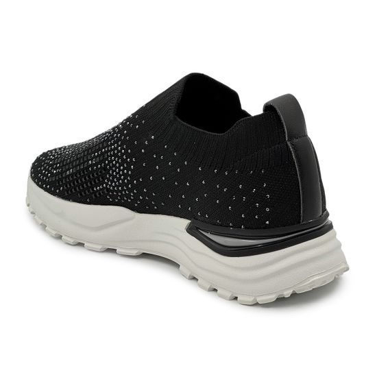 Кроссовки Francesco V черные текстильные со стразами - фото 3, T129 FV NERO