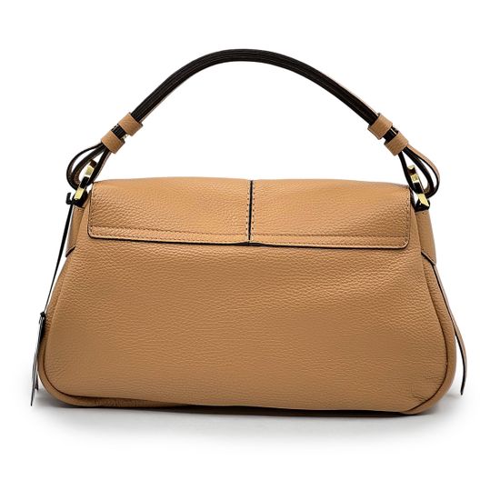 Сумка Loristella бежевая кожаная - фото 3,