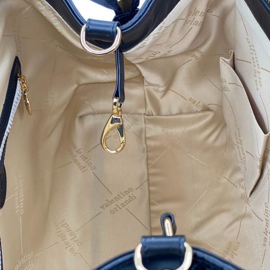 Сумка Valentino Orlandi черная кожаная - фото 6, 