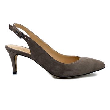 Туфли женские Cover с открытой пяткой замша серые - фото 1, 18014 COV GRIGIO