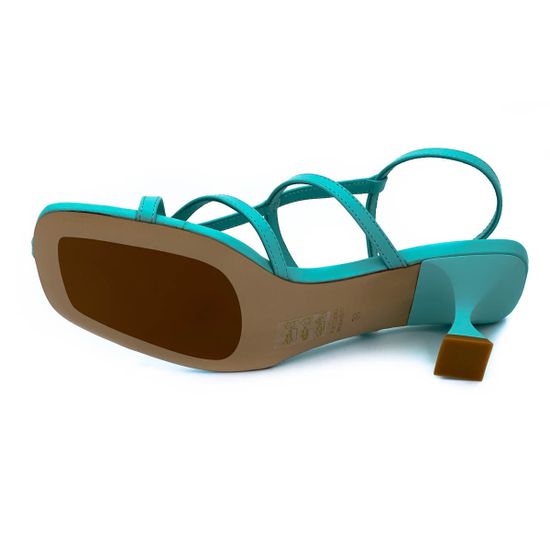 Босоножки Tiffi бирюзовые кожаные - фото 4, J720/50 TI TIFFANY