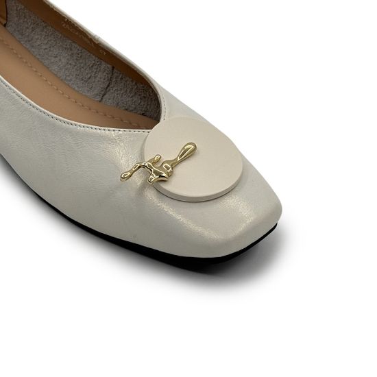 Балетки TUFFONI белые кожаные - фото 6, 2425018LL TUF BIANCO