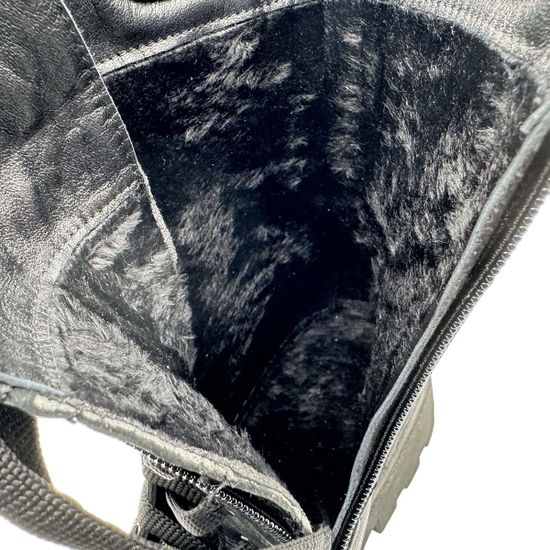 Ботинки берцы TUFFONI черные кожаные на байке - фото 7, 3624023LB TUF