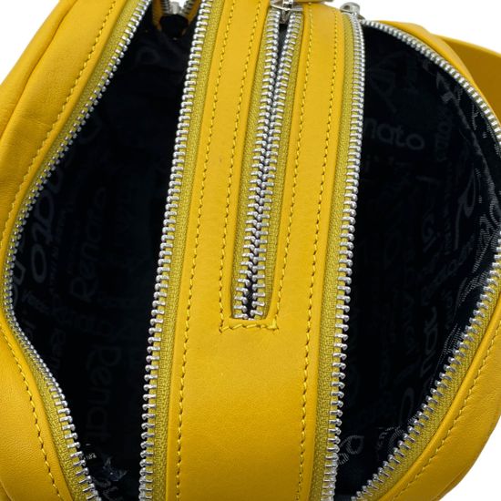 Сумка кросс-боди Renato Angi желтая кожаная - фото 6, 2609181 RA GIALLO