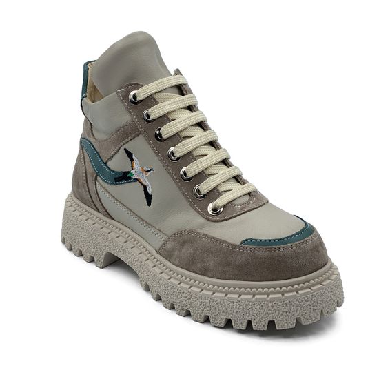 Ботинки Lab Milano бежевые замша/кожа на меху - фото 2, 06022511 LAB