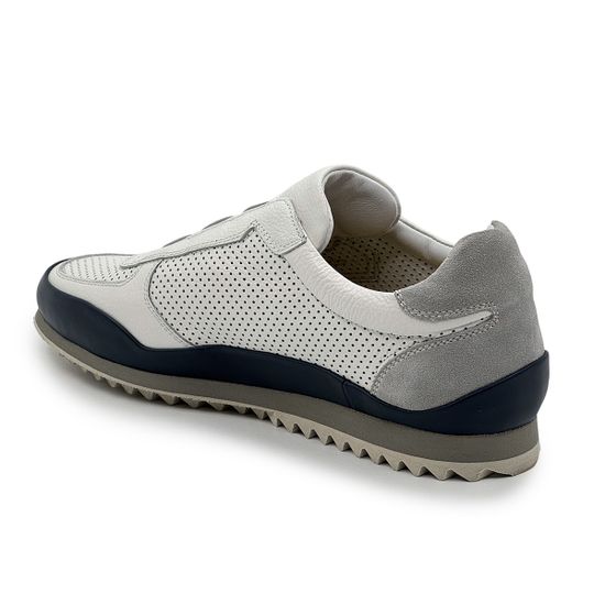 Кроссовки GIAMPIERONICOLA белые кожаные перфорированные - фото 3, 45504A GPN BIANCO