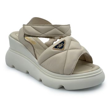 Босоножки NILA&amp;NILA бежевые кожаные - фото 2, ET1122 NIL BEIGE