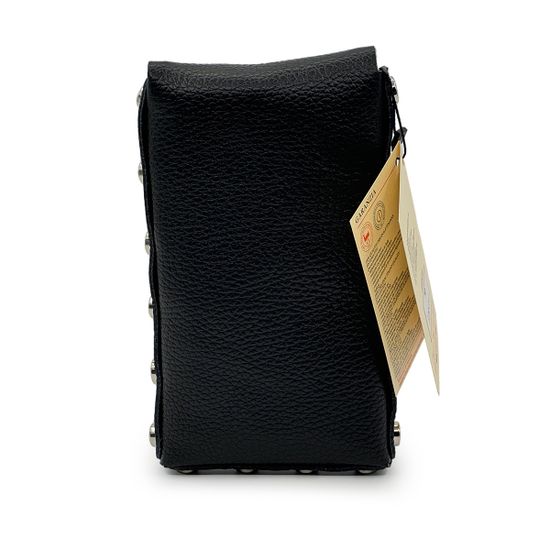 Мини-Сумка кросс-боди Renato Angi черная кожаная - фото 4,