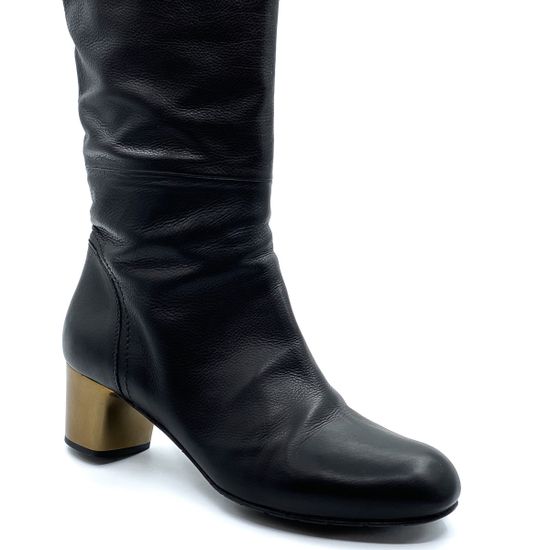 Ботфорты Rejois черные кожаные - фото 4, 