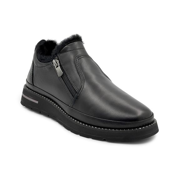 Полуботинки LAB MILANO черные кожаные на меху - фото 2, 0452617 LAB NERO