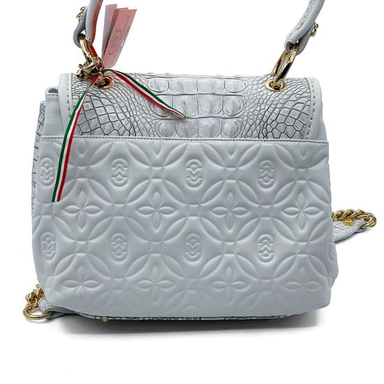 Сумка Marino Orlandi белая кожаная - фото 3, 