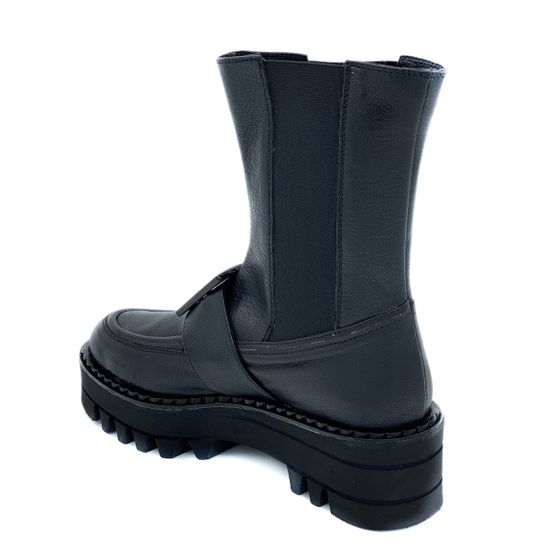 Ботинки Jeannot черные кожаные демисезонные - фото 3, HJ545F JN NERO