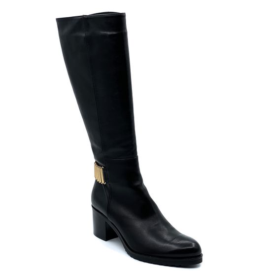 Сапоги Rosso Nero черные кожаные байка - фото 2, 3790 RN