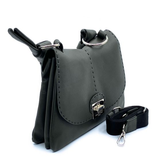 Сумка Renato Angi зеленая кожаная - фото 2, 