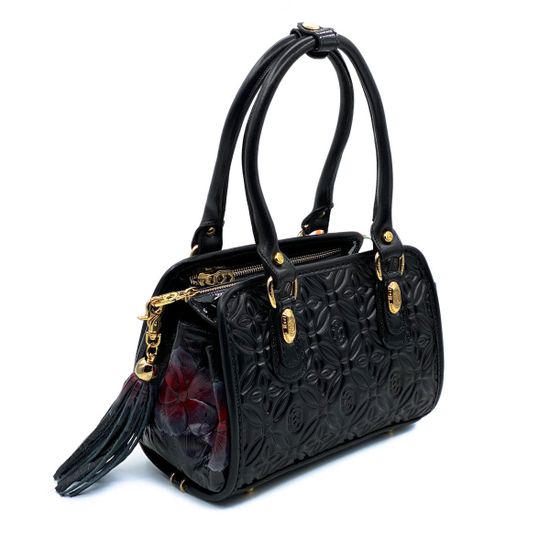 Сумка Marino Orlandi черная кожаная мультиколор - фото 2, 