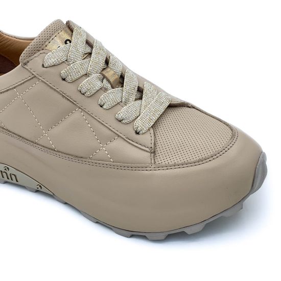 Кроссовки Nila&amp;Nila бежевые кожаные - фото 6, ZN10882 NIL BEIGE