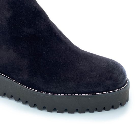 Ботинки Jeannot черные замшевые МЕХ - фото 4, 76309(900) JN