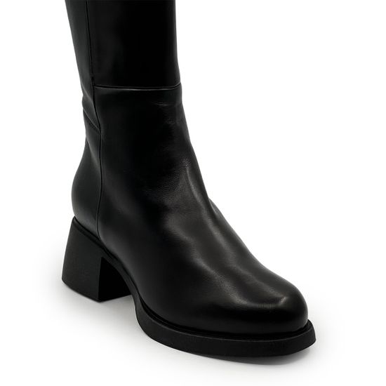 Сапоги Donna Soft черные кожаные евромех - фото 3, DS2209M DS